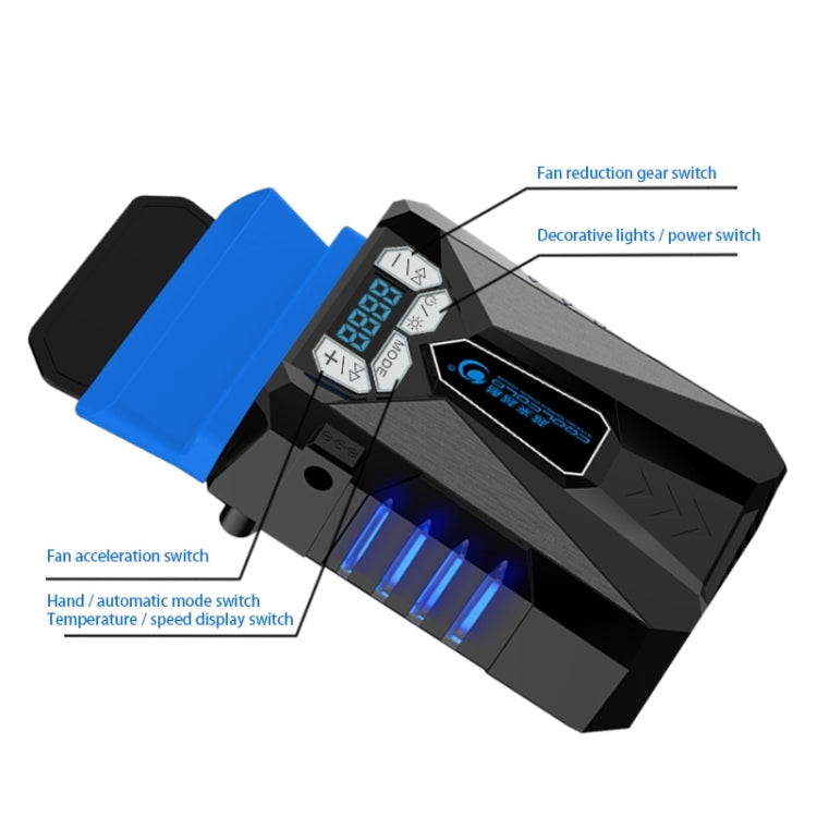 Ice Troll 5 COOLCOLD Portable Laptop Cooling Fan Air Cooler Speed Adjustable High Performance Notebook Fan Cooler Controller, USB 5V (Black)
