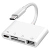 NK108LTC 4 in 1 USB-C Male to SD + TF + USB + Type-C Female Camera Reader