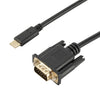 TC026 1.8m 1080P USB-C / Type-C Male to VGA Male Adapter Cable
