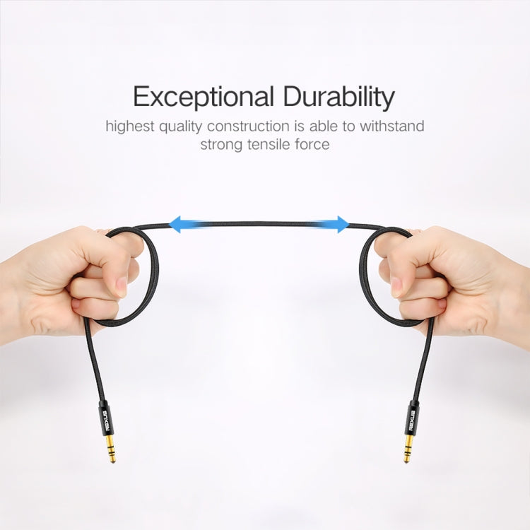 REXLIS 3629 3.5mm Male to Male Car Stereo Gold-plated Jack AUX Audio Cable for 3.5mm AUX Standard Digital Devices, Length: 1m, Length: 1m