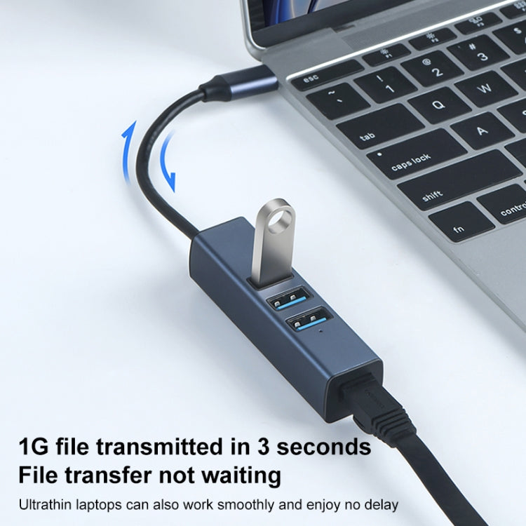 RDS 6307-4 USB-C / Type-C to USB3.0 + Triple USB2.0 4 in 1 HUB Adapter, 6307-4