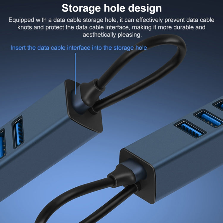 RDS 6307-4 USB-C / Type-C to USB3.0 + Triple USB2.0 4 in 1 HUB Adapter, 6307-4