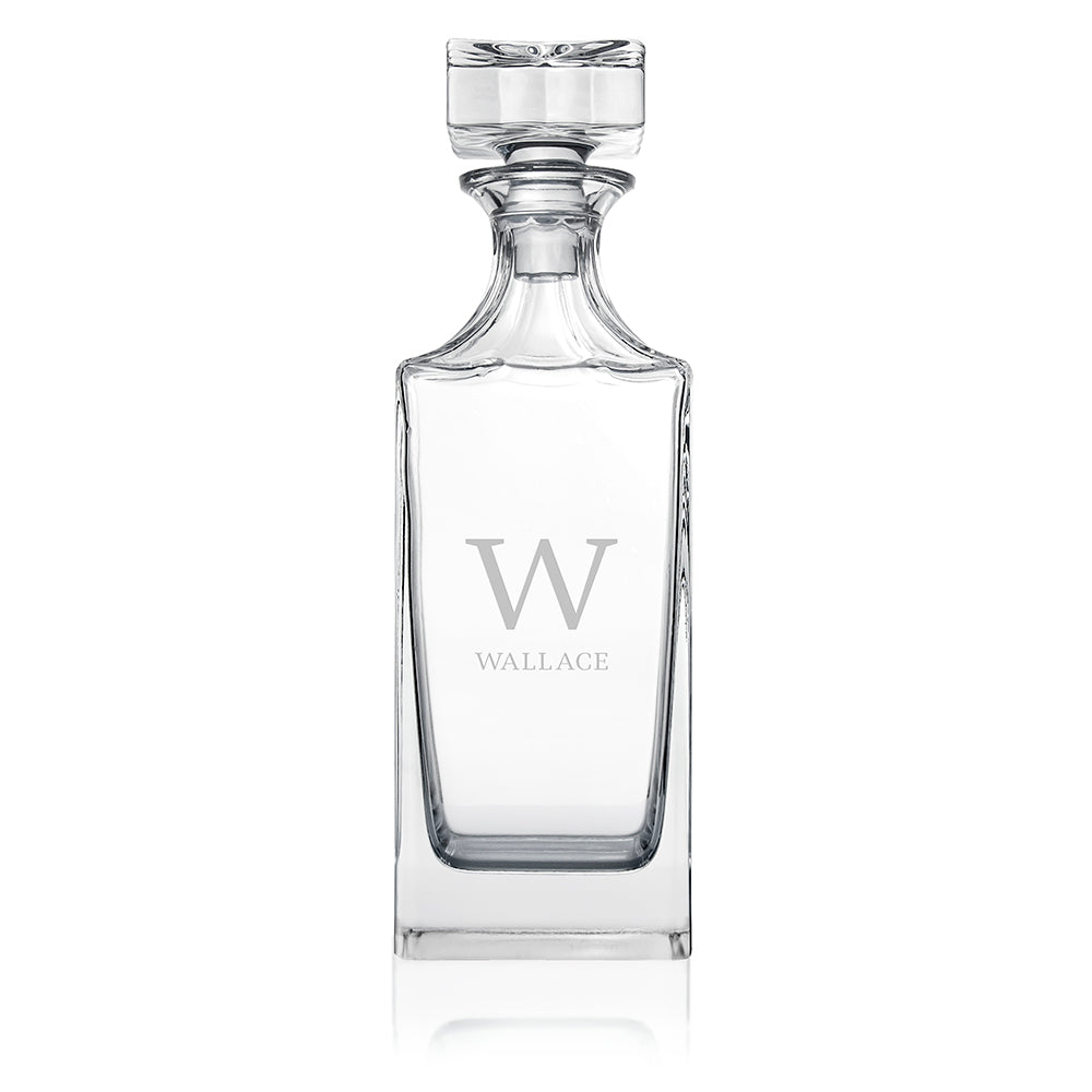 Personalised Timeless Monogram Square Decanter