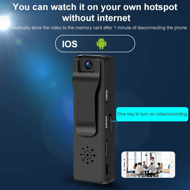 RD03 1080P HD WiFi Surveillance Camera Recorder Pen with Clip, RD03