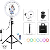 PULUZ 11.8 inch 30cm RGB Light 1.1m Tripod Mount Dimmable LED Ring Vlogging Selfie Photography Video Lights Live Broadcast Kits with Cold Shoe Tripod Ball Head & Phone Clamp, 12 inch RGB+Tripod(EU), 11.8 inch RGB+Tripod(AU)