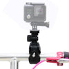 PULUZ Motorcycle Bicycle Handlebar Holder with Tripod Mount & Screw for GoPro, Insta360, DJI and Other Action Cameras, Lengthened Mount