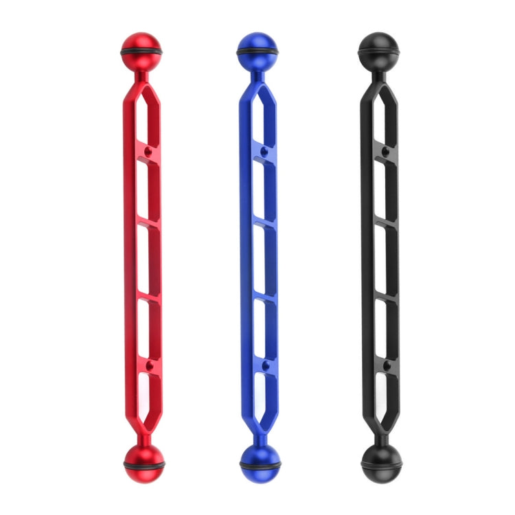 PULUZ 11.0 inch 27.9cm Aluminum Alloy Dual Balls Arm, Ball Diameter: 25mm, 11.0 inch (Red), 11.0 inch (Black), 11.0 inch (Blue)