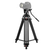 PULUZ Professional Heavy Duty Video Camcorder Aluminum Alloy Tripod with Fluid Drag Head for DSLR / SLR Camera, Adjustable Height: 80-160cm, 80-160cm Tripod