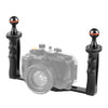 PULUZ Dual Handles Aluminium Alloy Tray Stabilizer for Underwater Camera Housings(Black)