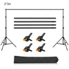 2 x 3m Photo Studio Background Support Stand Backdrop Crossbar Bracket, 2 x 3m
