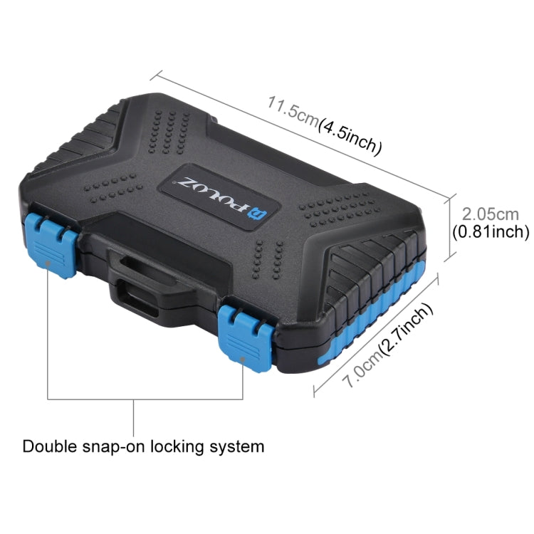 PULUZ Card Reader + 22 in 1 Memory Card Case for 1Standard SIM + 2Micro-SIM + 2Nano-SIM + 3CF + 7SD + 6TF + 1CARD PIN, 22 in 1 + Card Reader