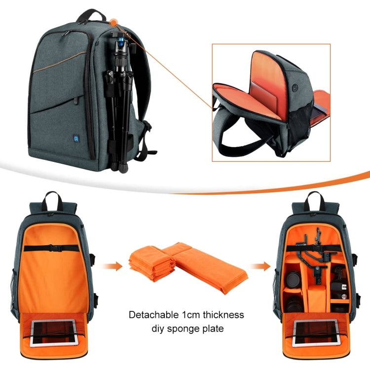 PULUZ Outdoor Portable Waterproof Scratch-proof Dual Shoulders Backpack Handheld PTZ Stabilizer Camera Bag with Rain Cover for Digital Camera, DJI Ronin-SC / Ronin-S, Backpack(Grey), Backpack(Black), Backpack(Grey US)