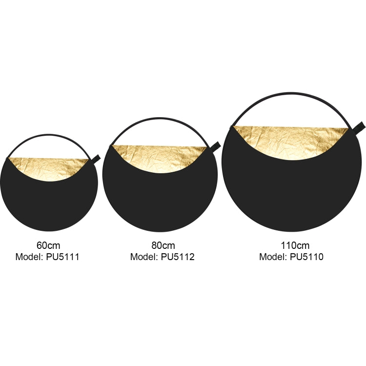 PULUZ 110cm 5 in 1 (Silver / Translucent / Gold / White / Black) Folding Photo Studio Reflector Board, 110cm Reflector