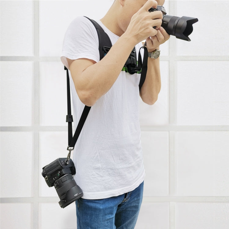 PULUZ Quick Release Double Shoulder Harness Soft Pad Decompression Foam Strap Belt for DSLR Digital Cameras, Double Shoulder