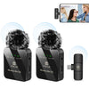 PULUZ Wireless Lavalier Microphone for Type-C Phone, Type-C Receiver and Dual Microphones (Black)
