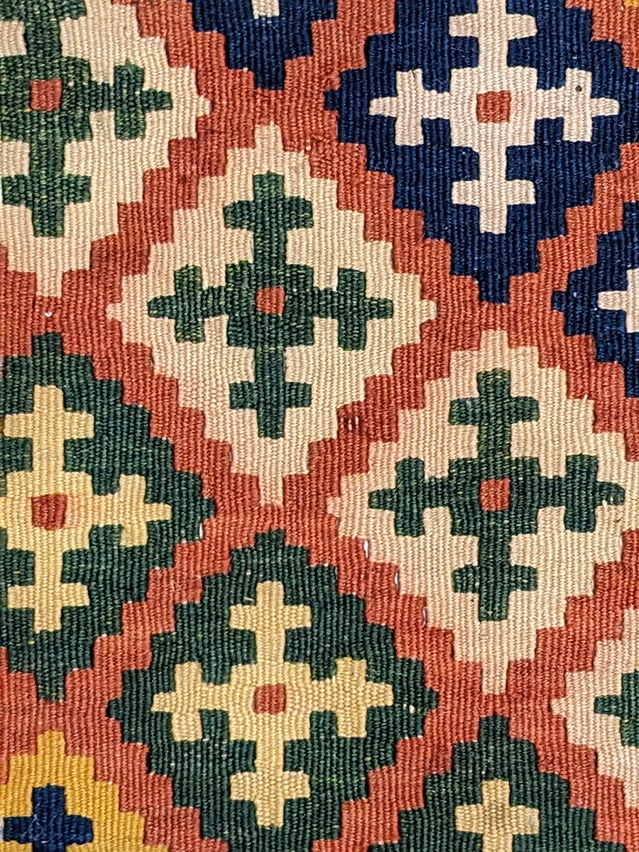 Turkish Kilim Vintage Cushion Cover - 40 x 40 cm