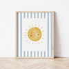 Sunshine Print - Pale Blue Stripes