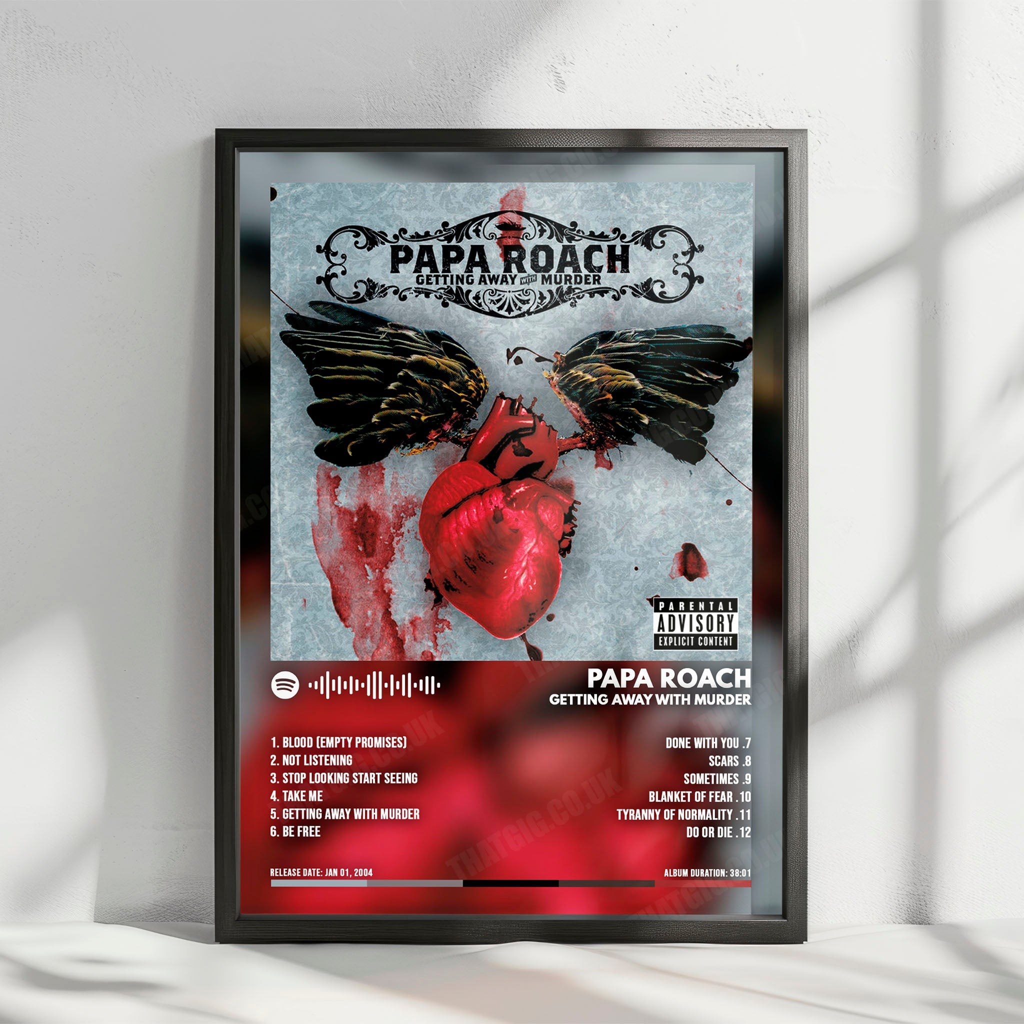 Papa Roach "Getting Away with Murder  " Album Cover Poster - with Complete Tracklist