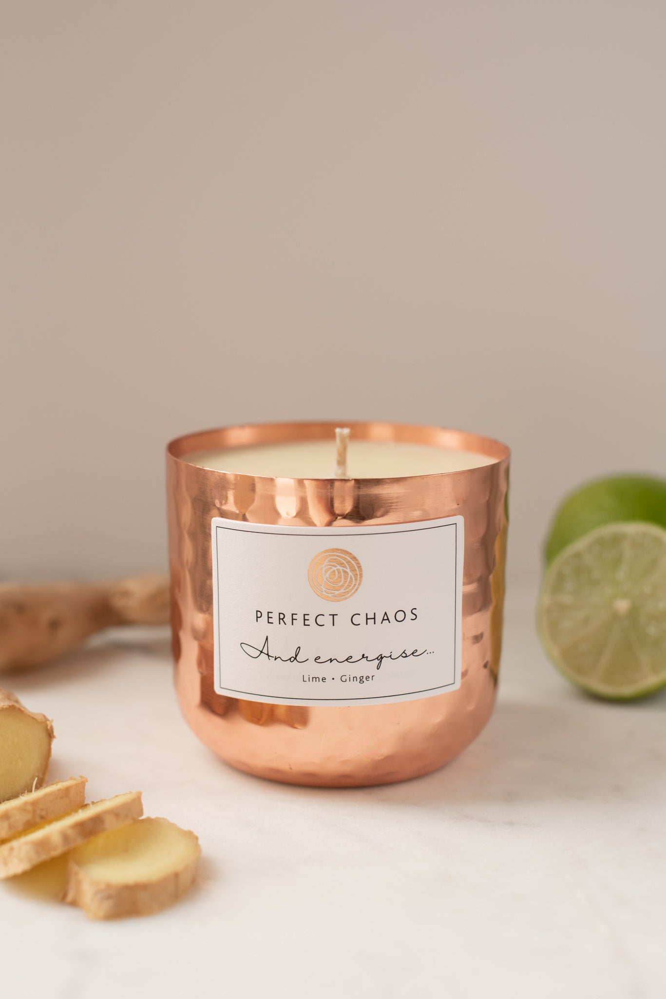Copper Dimpled Candle - And Energise