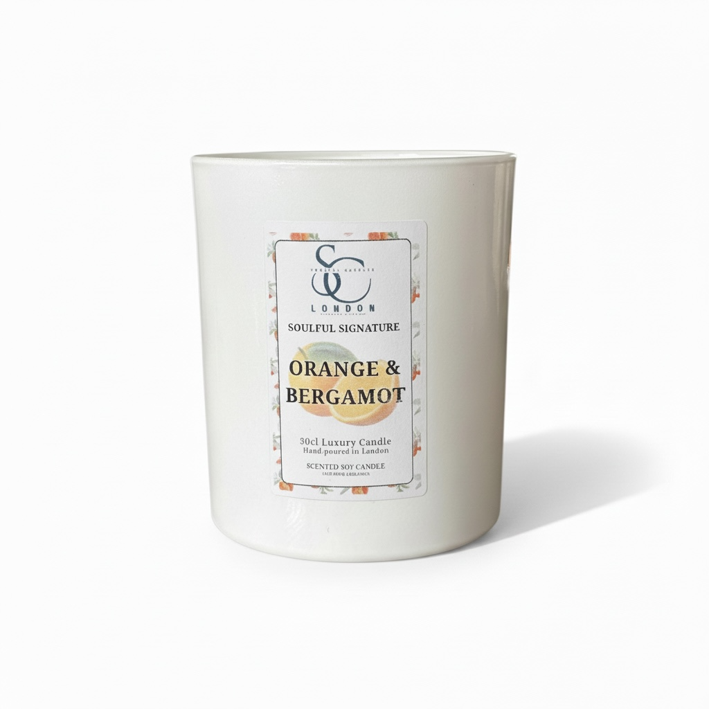 Orange & Bergamot – Luxury Soy Candle (30cl) Classic Look