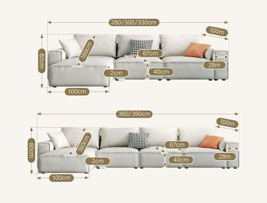 R67 Anselm Two Seater Sofa, Modular Sofa