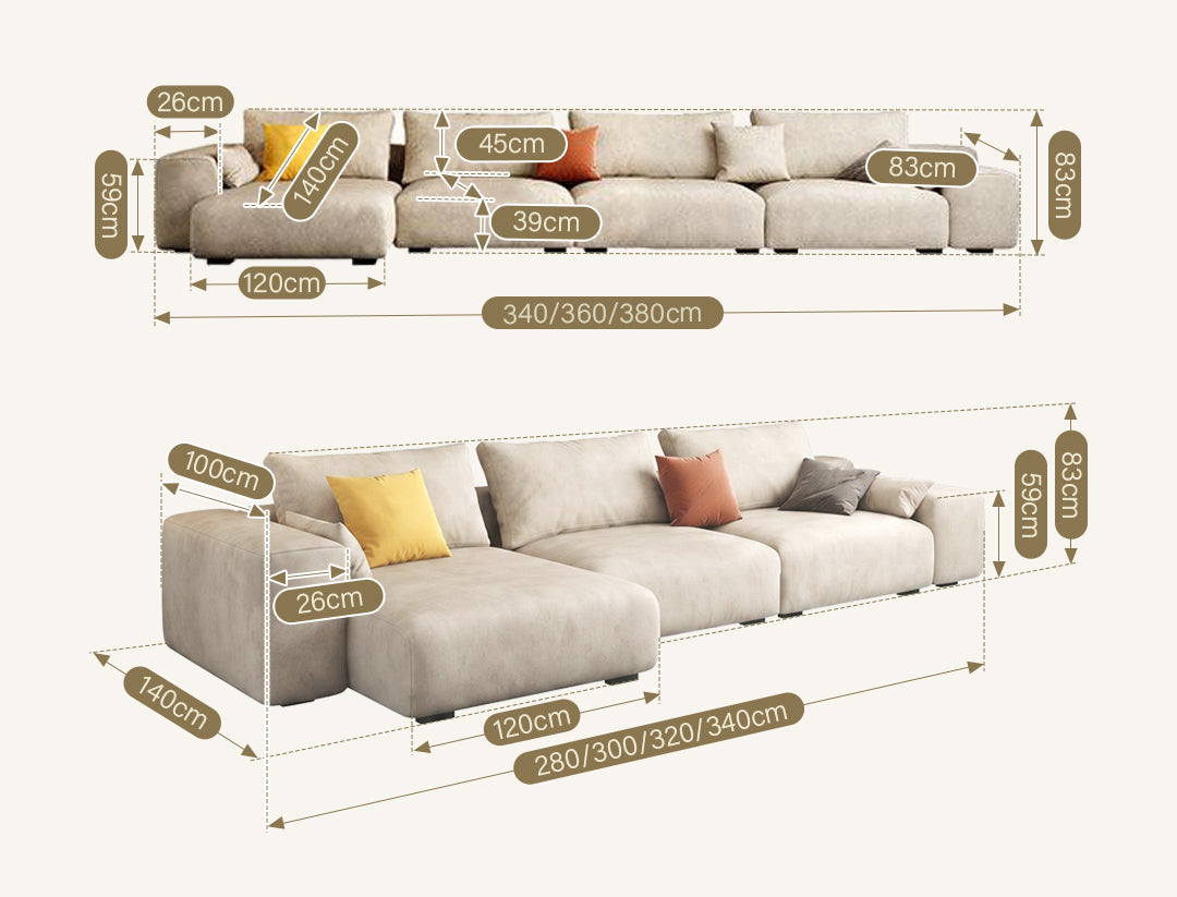 R87 Calvin Two Seater, Three Seater,  Four Seater Sofa, Leathaire