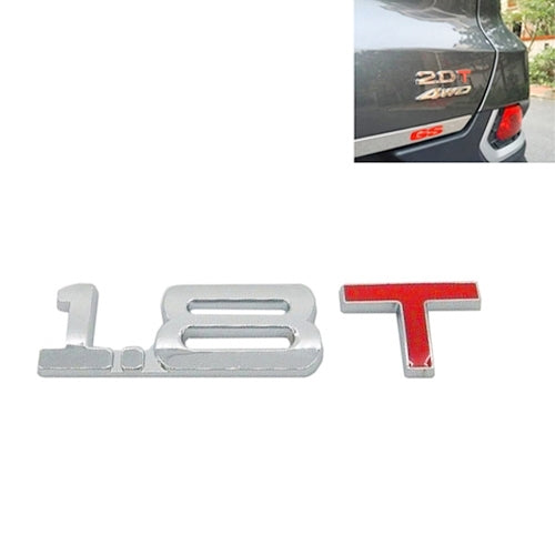 3D Universal Decal Chromed Metal Car Emblem Badge Sticker Car Trailer Gas Displacement Identification, Size: 8.5x2.5 cm, 1.6T, 1.8T, 2.0T, 2.5T, 2.8T, 3.0T