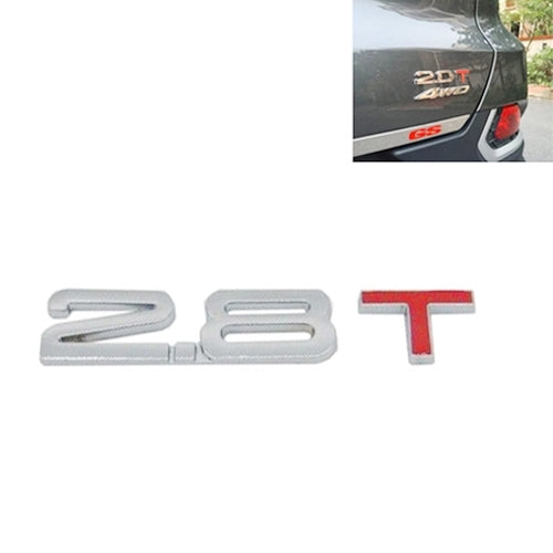 3D Universal Decal Chromed Metal Car Emblem Badge Sticker Car Trailer Gas Displacement Identification, Size: 8.5x2.5 cm, 1.6T, 1.8T, 2.0T, 2.5T, 2.8T, 3.0T
