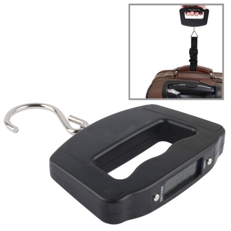 50kgx10g LCD Electronic Travel Luggage Hook Weight Scale, 50kgx10g