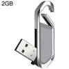 2GB Metallic Keychains Style USB 2.0 Flash Disk (Grey)(Grey)
