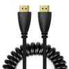 1.4 Version, Gold Plated 19 Pin HDMI Male to HDMI Male Coiled Cable, Support 3D / Ethernet, Length: 60cm (can be extended up to 2m), HDMI AM to AM