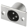 XLR 3 Pin Male Metal Chassis Mount Connector with Locking, Male Plug
