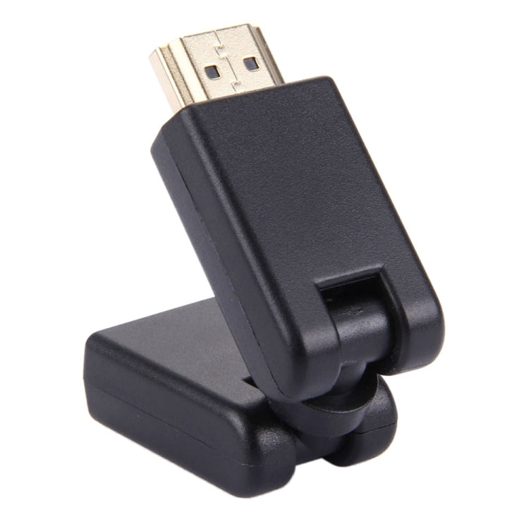 HDMI 19 Pin Male to Female 360 Degree SWIVEL Adaptor (Gold Plated)(Black)