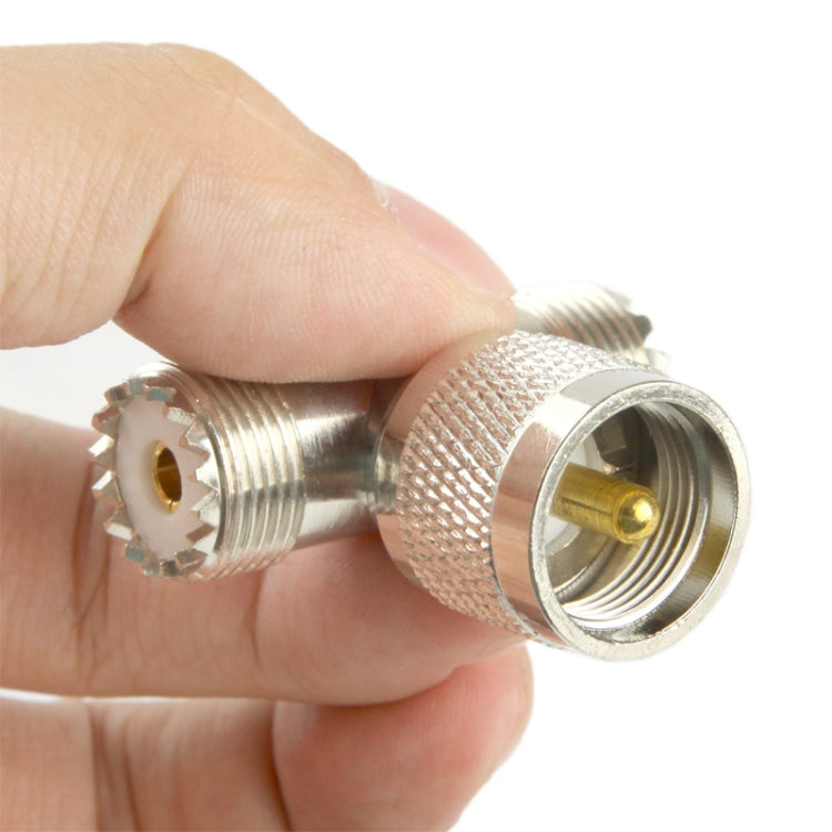 UHF Male to 2 x UHF Female Adapter, UHF Male