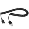 2m Micro USB Data Sync Charging Coiled Cable / Spring Cable(Black)