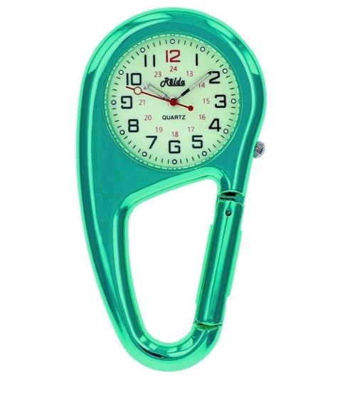 Relda Clip On Doctors Nurses Unisex Carabiner - Luminous Pocket Fob Watch REL-L Available Multiple Colour