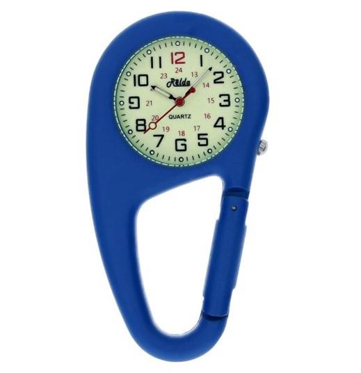Relda Clip On Doctors Nurses Unisex Carabiner - Luminous Pocket Fob Watch REL-L Available Multiple Colour