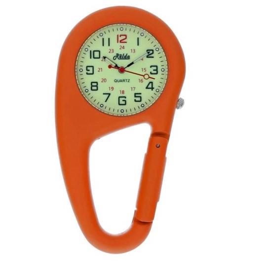 Relda Clip On Doctors Nurses Unisex Carabiner - Luminous Pocket Fob Watch REL-L Available Multiple Colour