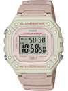 Casio Woman's Digital PVC 43mm 5ATM Watch - W-218HC-4A2VDF