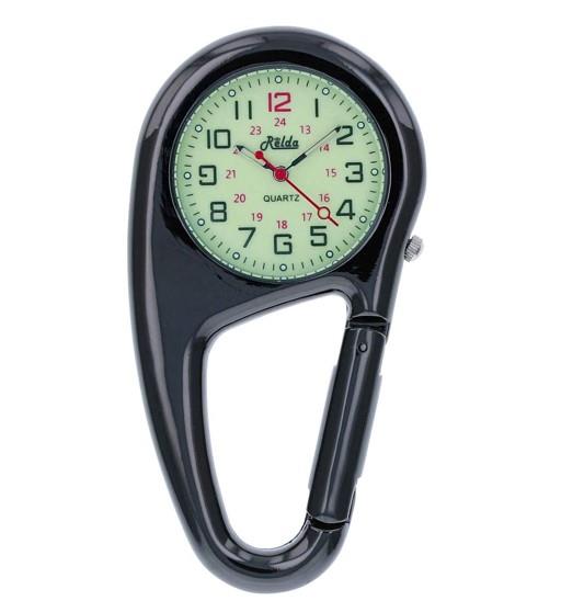 Relda Clip On Doctors Nurses Unisex Carabiner - Luminous Pocket Fob Watch REL-L Available Multiple Colour