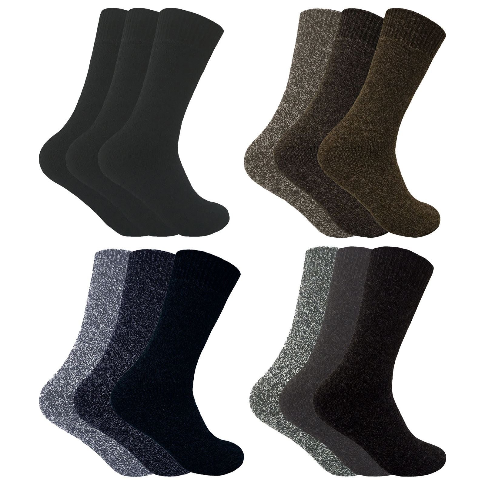 3 Pairs Mens Thermal Boot Socks