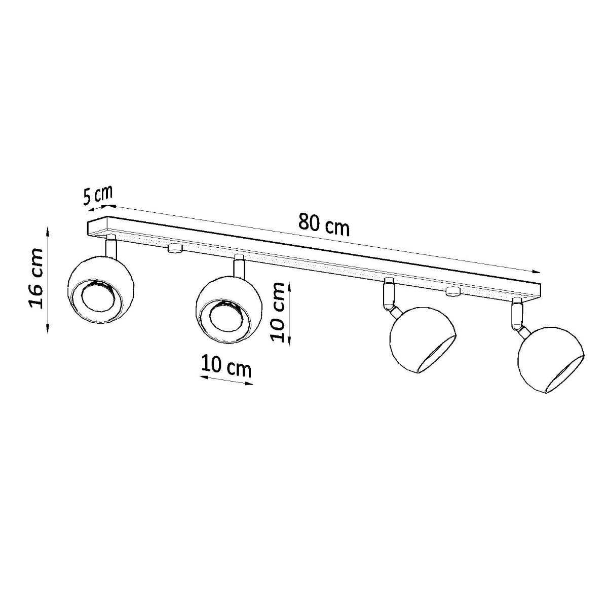 Ceiling lamp steel Oculare modern Design GU10