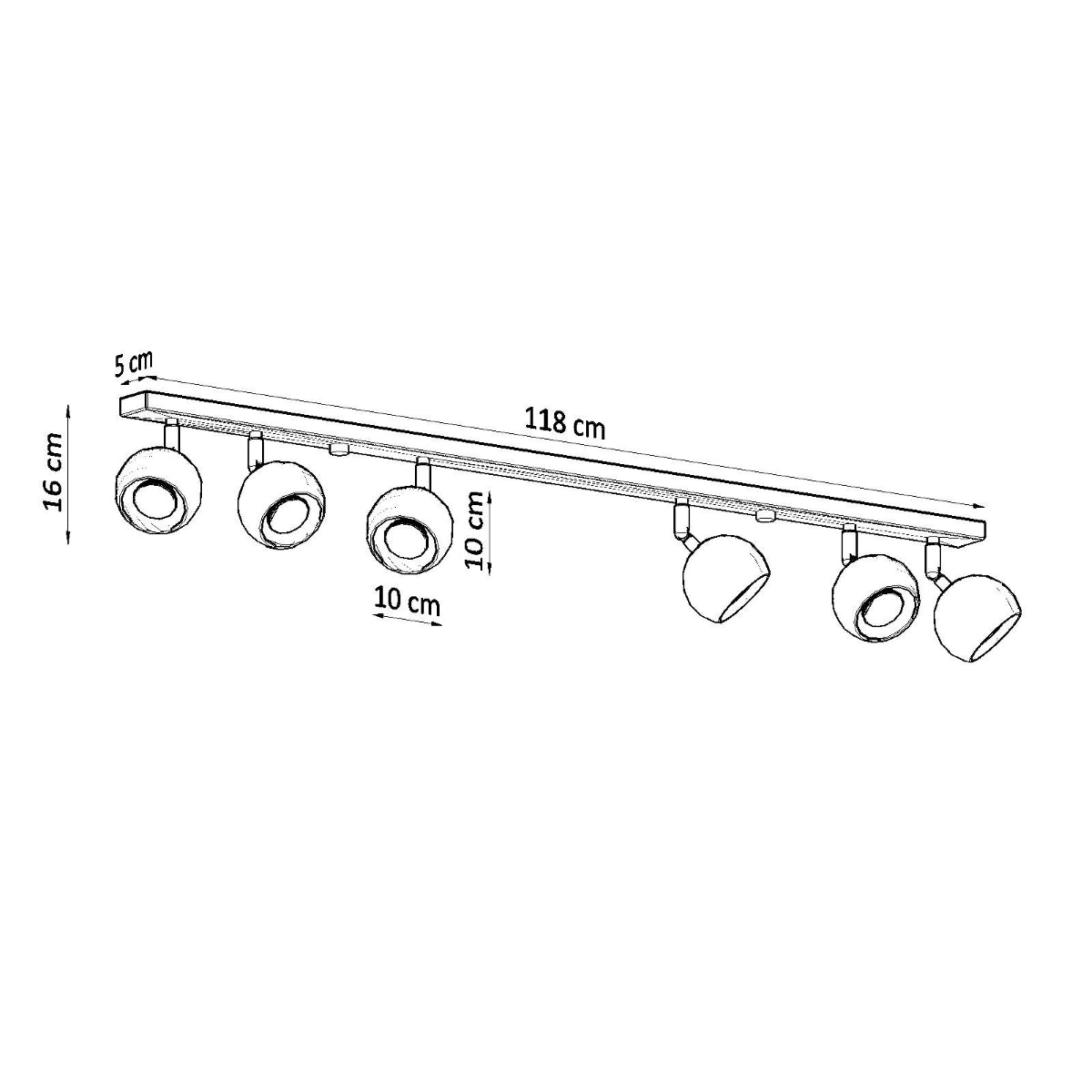 Ceiling lamp steel Oculare modern Design GU10