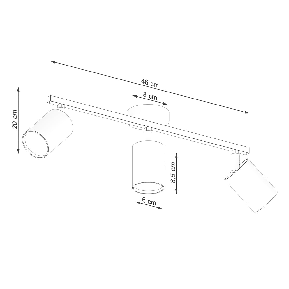 Ceiling lamp steel Lemmi minimalistic Design GU10