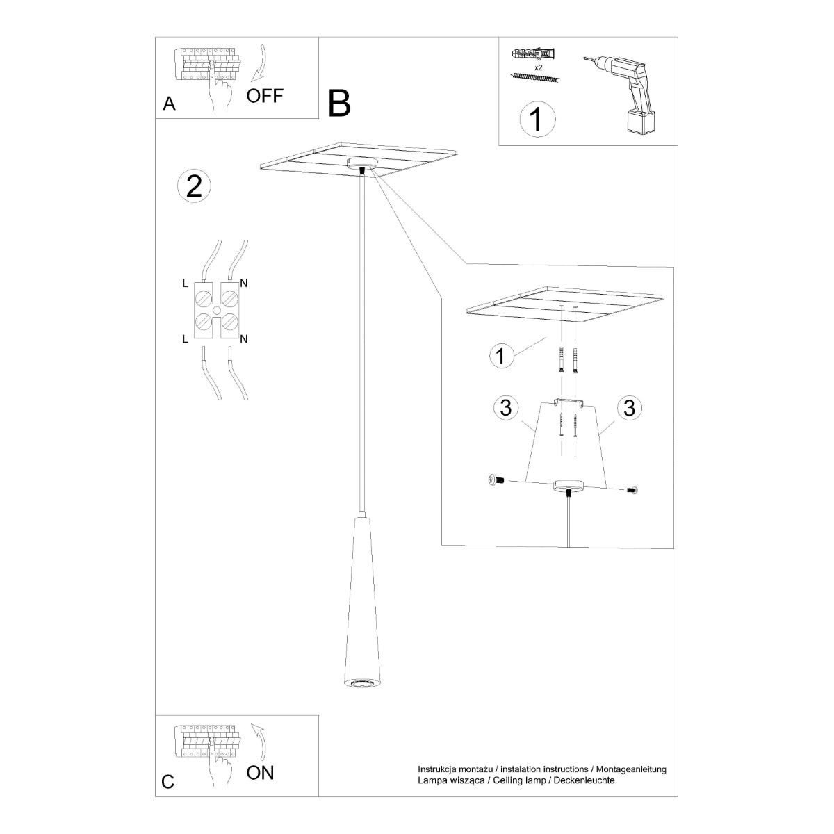 Pendant lamp wood Sula Scandinavian Design GU10