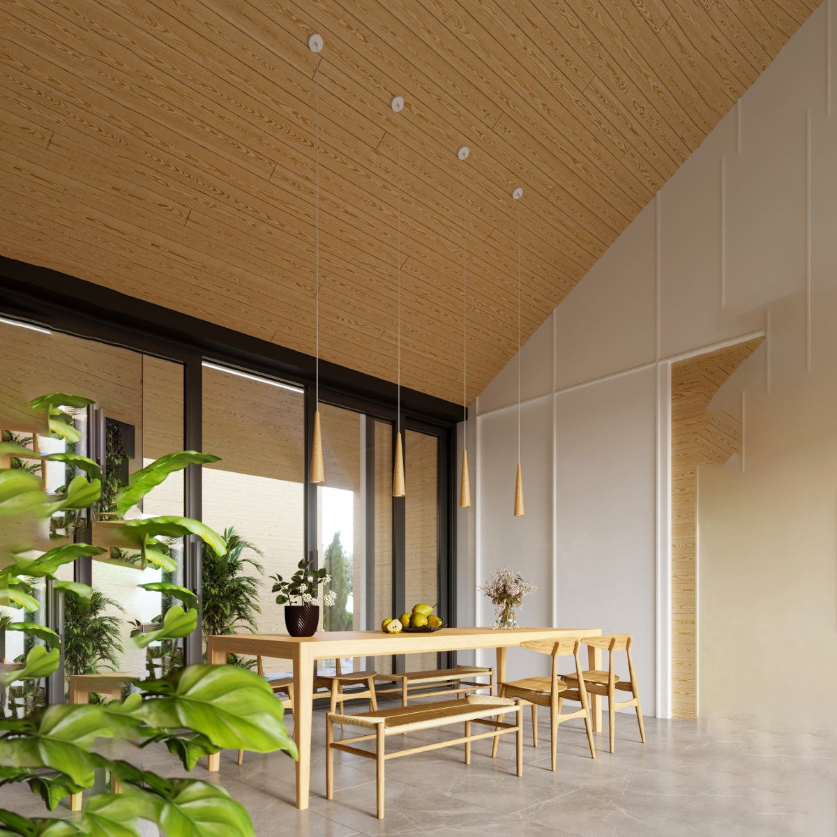 Pendant lamp wood Sula Scandinavian Design GU10