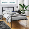 USED Extra Strong Single Metal Bed Frame In Black - Improved