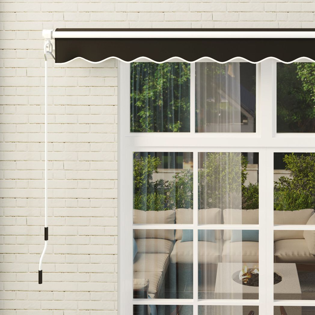 Outsunny 2.95 x 2.5m Canopy Sun Shade Shelter with Crank Handle