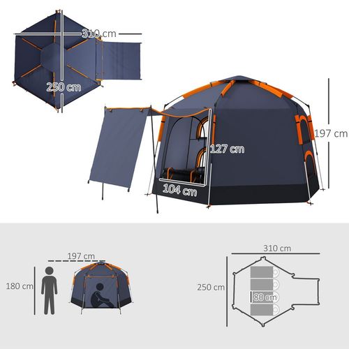 Outsunny 2-4 Person Tent, Instant Pop Up Camping Tent