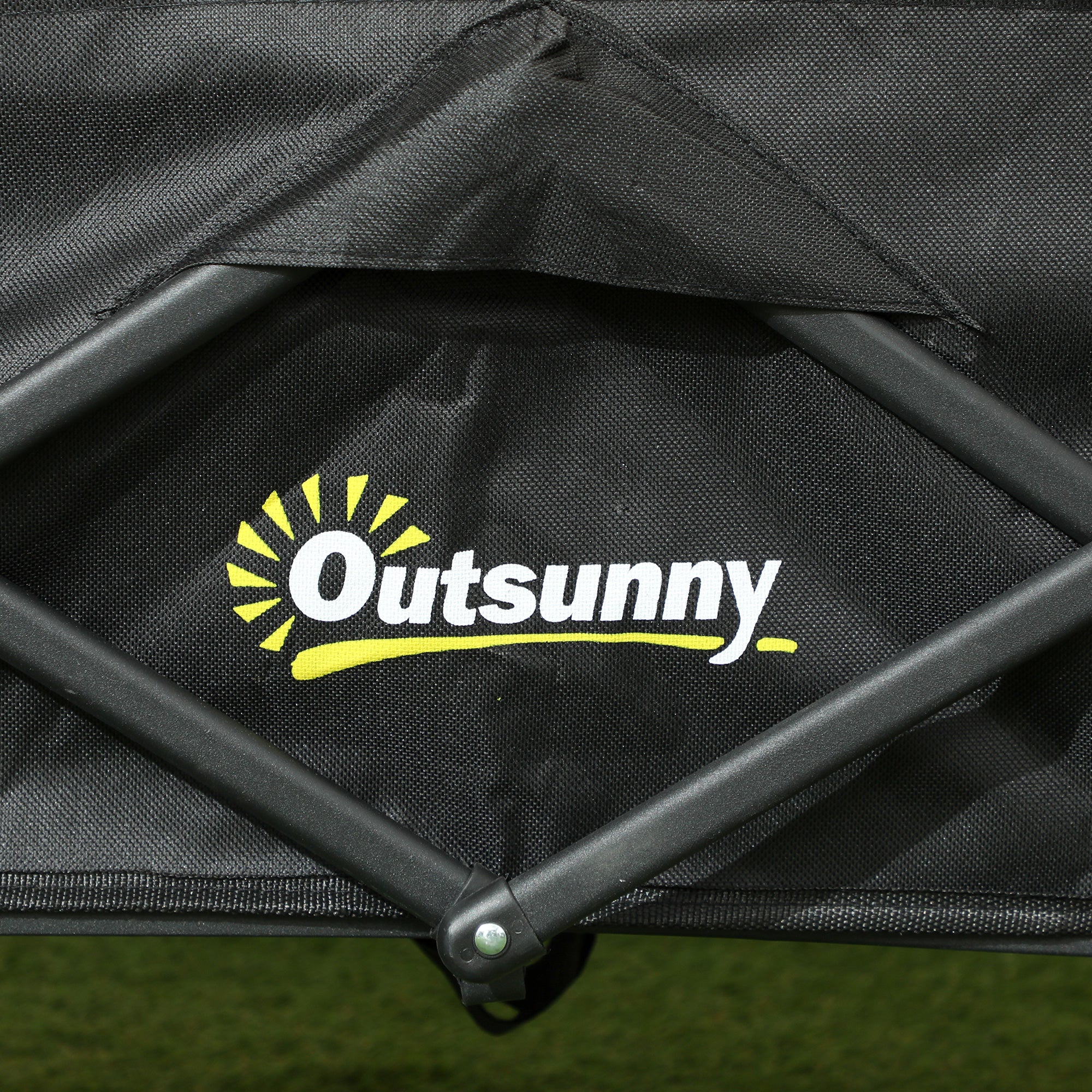 Outsunny 62L Festival Trolley, 120kg Heavy Duty Folding Trolley Cart, Black